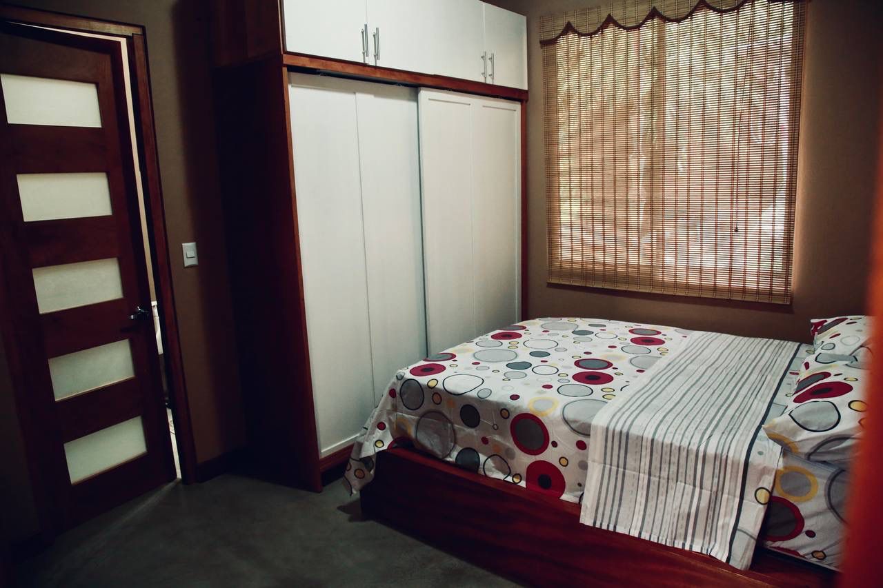 Guest bedroom with modern closet